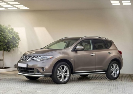 Защита переднего бампера d57 Nissan Murano (2011-2016) R.4116.001