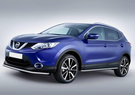 Защита переднего бампера d57 Nissan Qashqai (2013-2019) R.4118.001