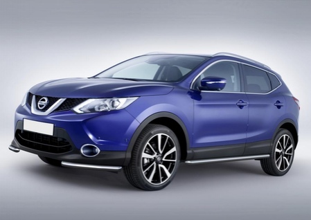 Защита переднего бампера d57 уголки Nissan Qashqai (2013-2019) R.4118.002