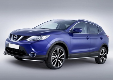 Защита переднего бампера d42 уголки Nissan Qashqai (2013-2019) R.4118.006