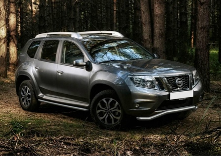 Защита переднего бампера d57 волна Nissan Terrano (2014-2023) R.4119.002