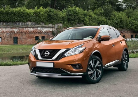 Защита переднего бампера d57+d42 Nissan Murano (2016-2023) R.4123.001