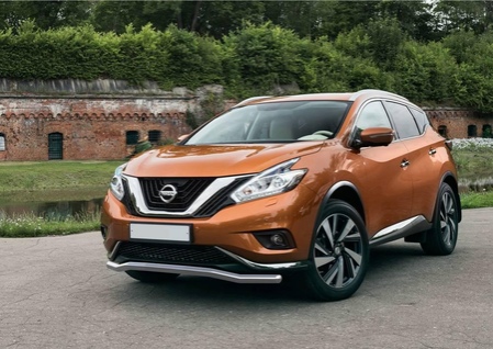 Защита переднего бампера d57 волна Nissan Murano (2016-2023) R.4123.002