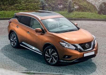 Пороги с проступью 75х42 овал Nissan Murano (2016-2023) R.4123.004