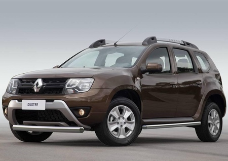Защита переднего бампера 75х42 овал Renault Duster (2015-2020) R.4703.004