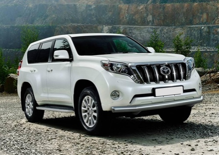 Защита переднего бампера 75x42 овал Toyota Land Cruiser Prado (2009-2017) R.5704.031