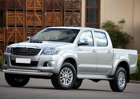 защита переднего бампера d76+d42 Toyota Hilux (2011-2015) R.5711.005