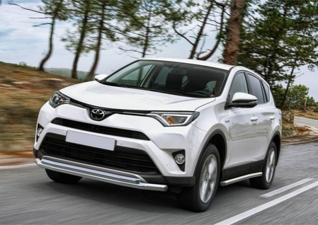 Защита переднего бампера d57+d42 Toyota Rav 4 (2015-2019) R.5718.001