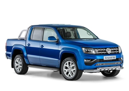 Защита переднего бампера d76+d57 с профильной защитой картера Volkswagen Amarok (2016-2023) R.5804.002