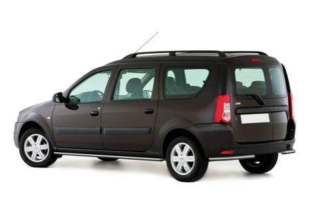 Защита заднего бампера d42 уголки Lada Largus (2012-2021) R.6001.009