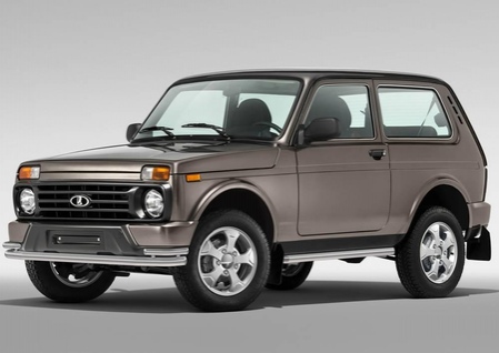 Защита переднего бампера d57+d42 Lada 4х4 Urban 3d (2014-2019) R.6004.002