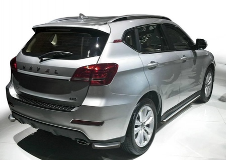 Защита заднего бампера d57 уголки Haval H2 (2014-2020) R.9401.004