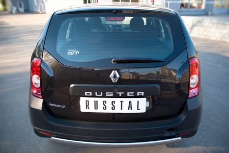 Защита заднего бампера d75х42 овал RUSSTAL Renault Duster 4х2 (2011-2014) RD2Z-000445