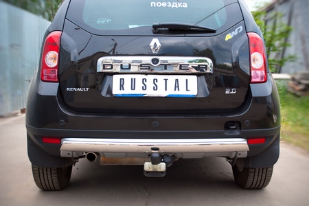 Защита заднего бампера d75х42 овал RUSSTAL Renault Duster 4x4 (2011-2014) RD4Z-000445