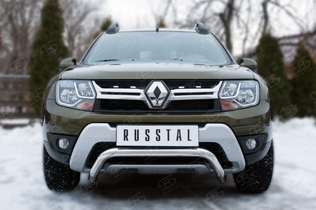 Защита переднего бампера d63 волна RUSSTAL Renault Duster (2015-2020) RDZ-002176