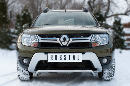 Защита переднего бампера d42 волна RUSSTAL Renault Duster (2015-2020) RDZ-002178