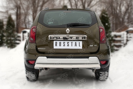 Защита заднего бампера d75х42 дуга RUSSTAL Renault Duster (2015-2020) RDZ-002183