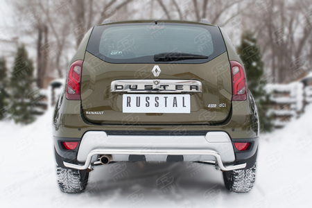 Защита заднего бампера d42 на длинная RUSSTAL Renault Duster (2015-2020) RDZ-002187