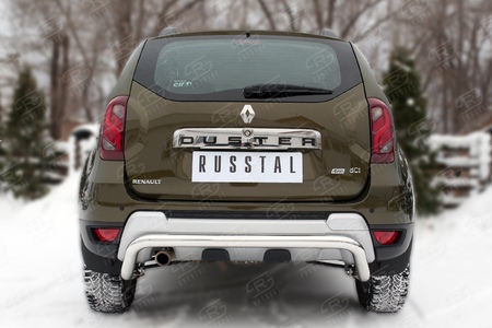 Защита заднего бампера d63 на RUSSTAL Renault Duster (2015-2020) RDZ-002188