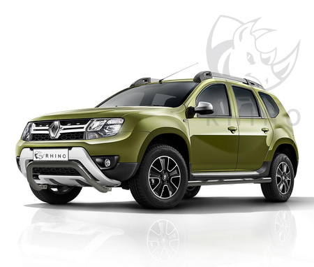 Защита переднего бампера d63 серая сталь волна RUSSTAL Renault Duster (2015-2020) RDZBR-002176SER