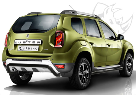 Защита заднего бампера d63 черная сталь на RUSSTAL Renault Duster (2015-2020) RDZBR-002188CH