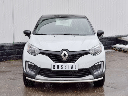 Защита переднего бампера d42 секция RUSSTAL Renault Kaptur (2016-2020) RKPZ-002460