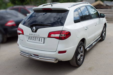 Защита заднего бампера d76х42 RUSSTAL Renault Koleos (2012-2016) RKZ-000592