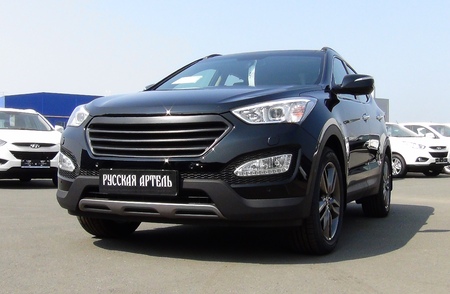 Решётка радиатора с черной сеткой Hyundai Santa Fe (2013-2015) RRHSFN-018850