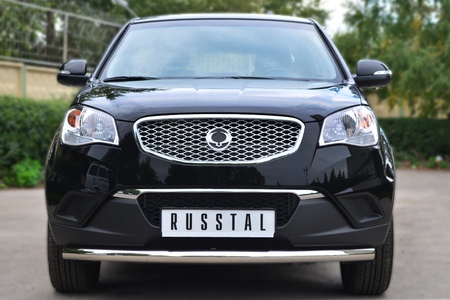 Защита переднего бампера d63 RUSSTAL SsangYong Actyon (2010-2013) SAZ-001420