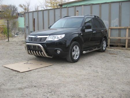 Кенгурятник d57 низкий с защитой картера Subaru Forester (2008-2013) SF005