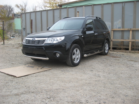 Защита переднего бампера d57 короткая Subaru Forester (2008-2013) SF013