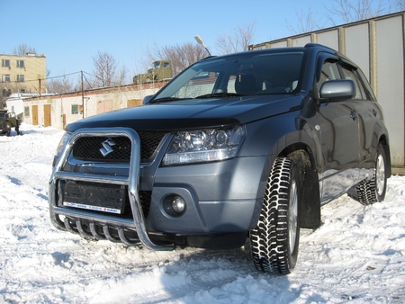 Кенгурятник d57 высокий с защитой картера Suzuki Grand Vitara (2005-2008) SGV05003