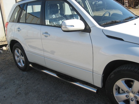 Защита порогов d76 с проступями Suzuki Grand Vitara (2008-2012) SGV08009