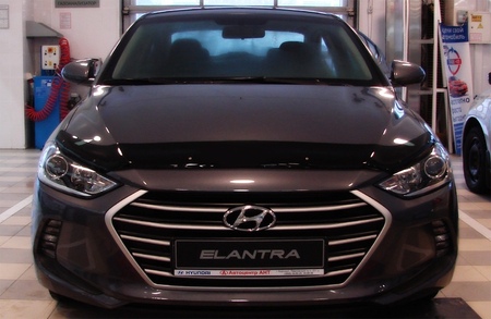 Дефлектор капота SIM для Hyundai Elantra (2016-2019)  SHYELA1612