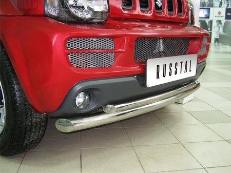 Защита переднего бампера d63х42 дуга RUSSTAL Suzuki Jimny (2005-2012) SJZ-000301