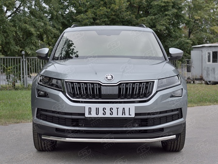 Защита переднего бампера d42 секции RUSSTAL Skoda Kodiaq (2017-2021) SKKZ-002766