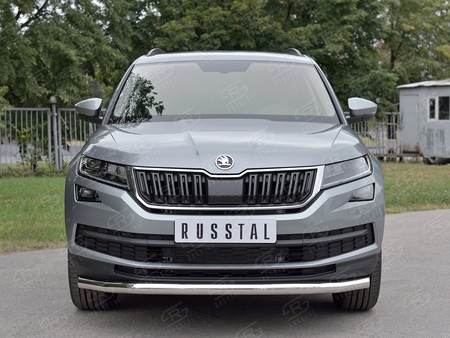 Защита переднего бампера d63 волна RUSSTAL Skoda Kodiaq (2017-2021) SKKZ-002770