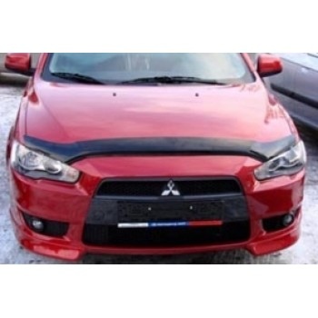 Дефлектор капота SIM длинный для Mitsubishi Lancer (2007-2011) SMILAN0712