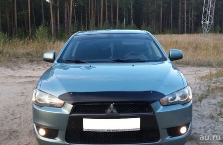 Дефлектор капота SIM короткий для Mitsubishi Lancer (2007-2011) SMILAN0712S