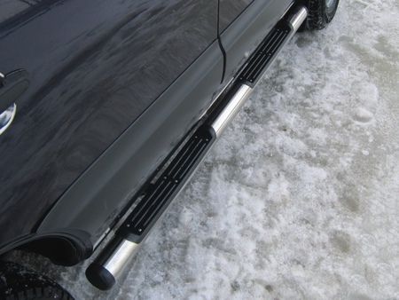Пороги труба d76 с накладками вариант 2 RUSSTAL Suzuki Grand Vitara 5 дв. (2008-2011) SNT-0010292