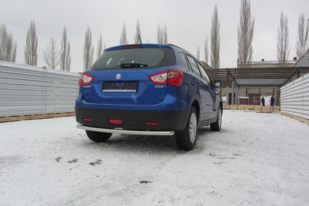 Защита заднего бампера d57 Suzuki SX4 (2014-2021) SSX4-14-008