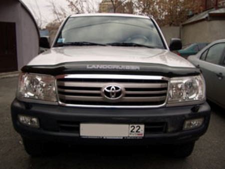 Дефлектор капота SIM с логотипом для Toyota Land Cruiser (1998-2007)  STOLCR9812L