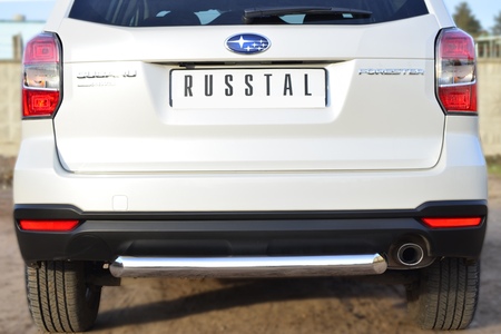 Защита заднего бампера d76 дуга RUSSTAL Subaru Forester (2013-2019) SUFT-001605