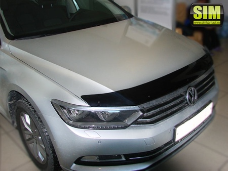 Дефлектор капота SIM для Volkswagen Passat (2015-2020)  SVOPAS1512