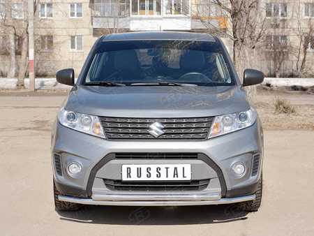 Защита переднего бампера d42 секции-d42 секции RUSSTAL Suzuki Vitara (2015-2025) SVZ-002637