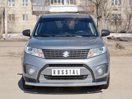 Защита переднего бампера d63 секции RUSSTAL Suzuki Vitara (2015-2025) SVZ-002638