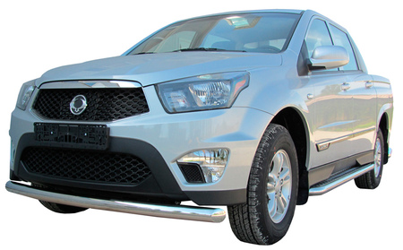 Защита переднего бампера d76 SsangYong Actyon sport (2013-2015) SYAS002