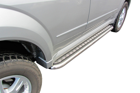 Защита порогов d57 с листом SsangYong Actyon sport (2013-2015) SYAS007