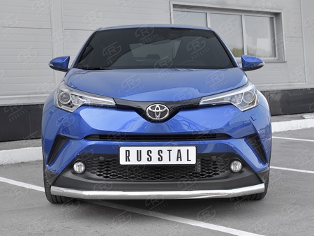 Защита переднего бампера d63 секции RUSSTAL Toyota C-HR (2018-2024) TCHZ-003026