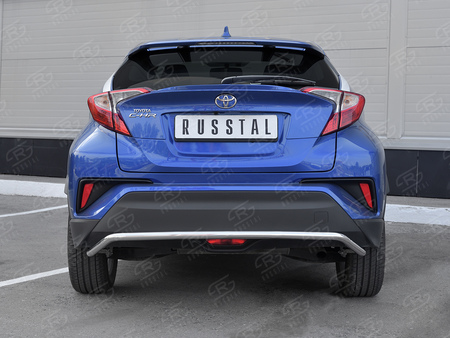 Защита заднего бампера d42 на RUSSTAL Toyota C-HR (2019-2023) TCHZ-003032